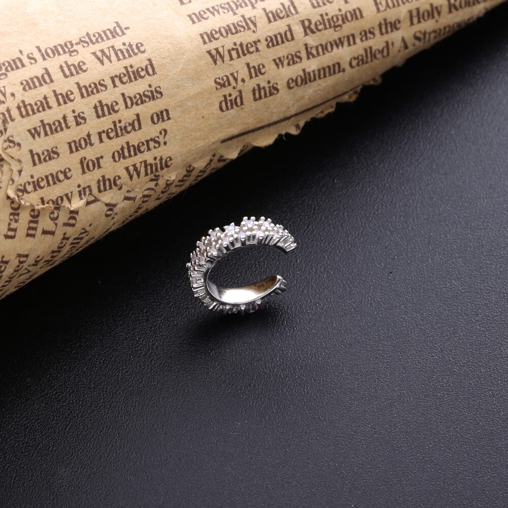 Shadowhunters äkta 925 sterling silver opal öronkudd kvinnor smycke klämma på örhänge för bästa vän uttalande kristall tillbehör