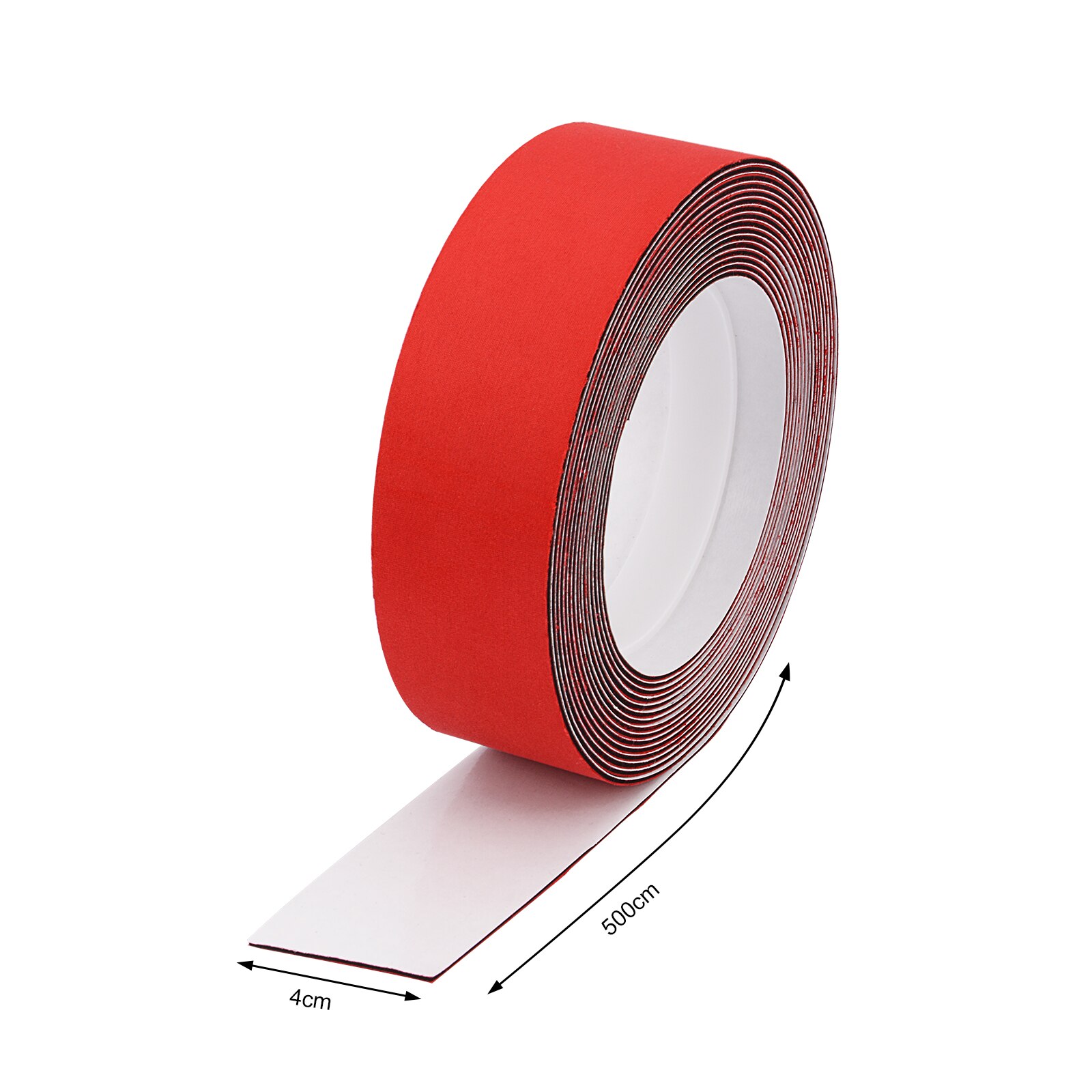 Foshio Waterdichte 3-Layer Vilt Doek Auto Gereedschap Carbon Fiber Vinyl Film Wrap Zuigmond Rand Vilt Window Tint Schraper stof Tape: 5M Red