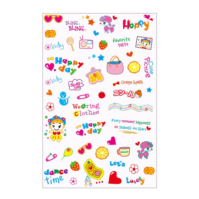 1 stücke freundlicher Karikatur Handy, Mobiltelefon Ausdruck Aufkleber Party Favors für Junge Mädchen freundlicher Partei Liefert Geburtstag Party Favors Behandeln Tasche füllstoff: X