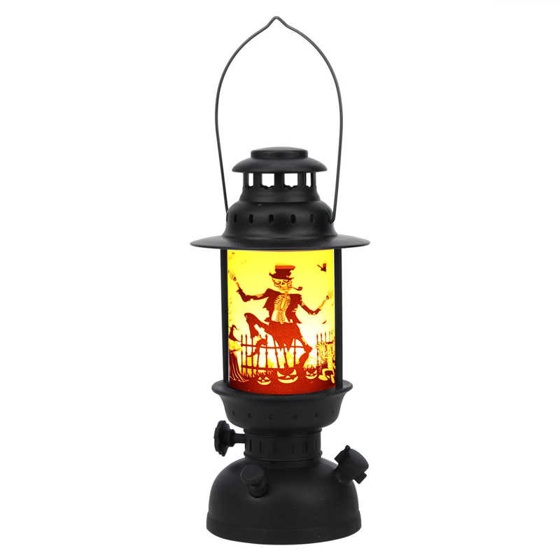 Halloween Lantern Hand Held Pendant Halloween Party Decoration Flame Light: D Style