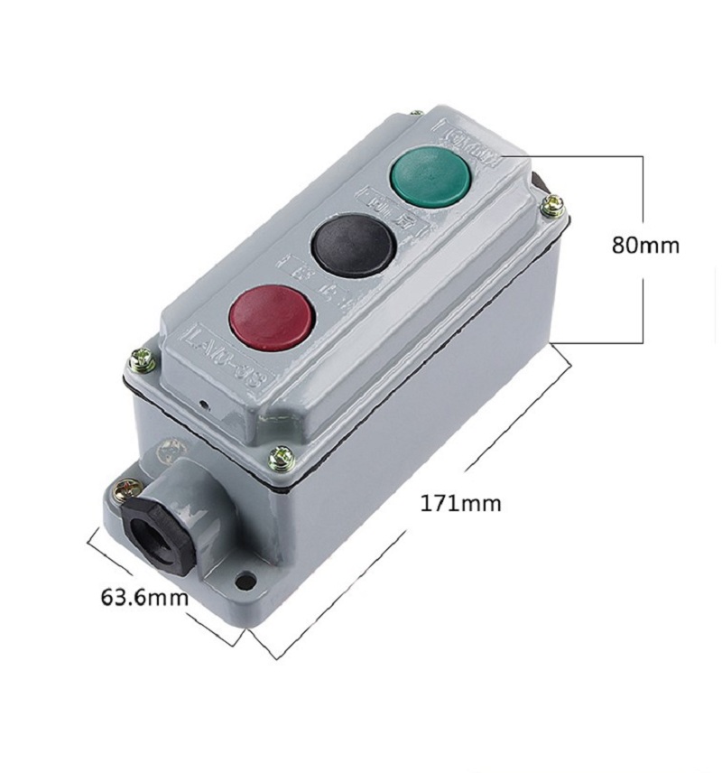 Bouton de commande de boîte de boutons | Étanche et anti-poussière, en aluminium, bouton de commande de coque