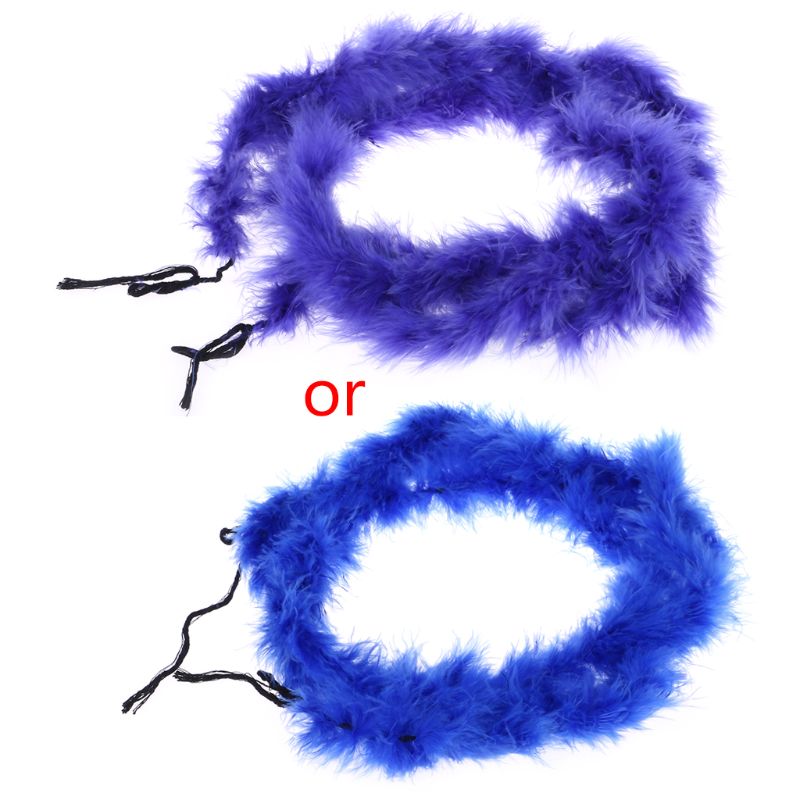 1 PC couleurs différentes 2 mètres Marabou plume Boa pour Burlesque Boas déguisement fête: Bleu