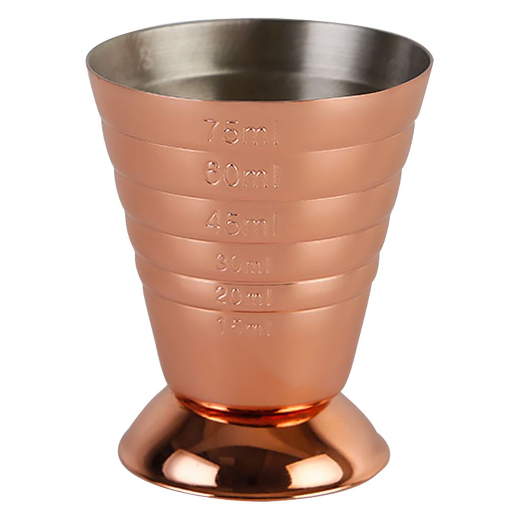75ml Mistura Vinho Copo De Medição Copo De Medição Jigger Cocktail de Aço Inoxidável Três Escalas Acessório Bar Barra de Ferramentas Do Vinho de Mistura: 02