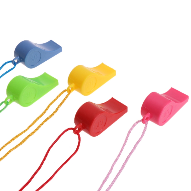 24 uds, silbato de plástico para árbitro, Rescate al aire libre, baloncesto, fútbol, voleibol, deportes, silbato de referencia, plástico verde ABS