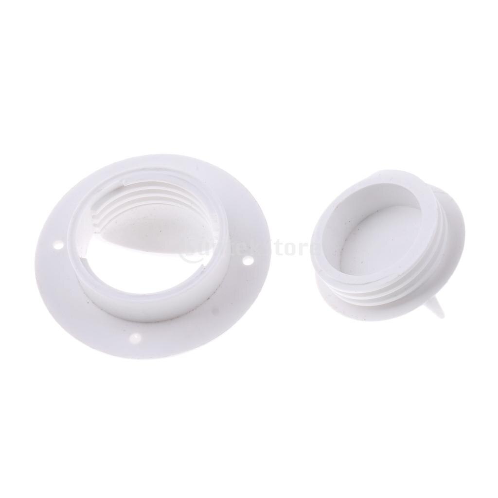 Universal White Nylon Marine Boat Transom Deck Mount Drain Scupper Valve Screw Cap Bung Stopper Replacement Accessories