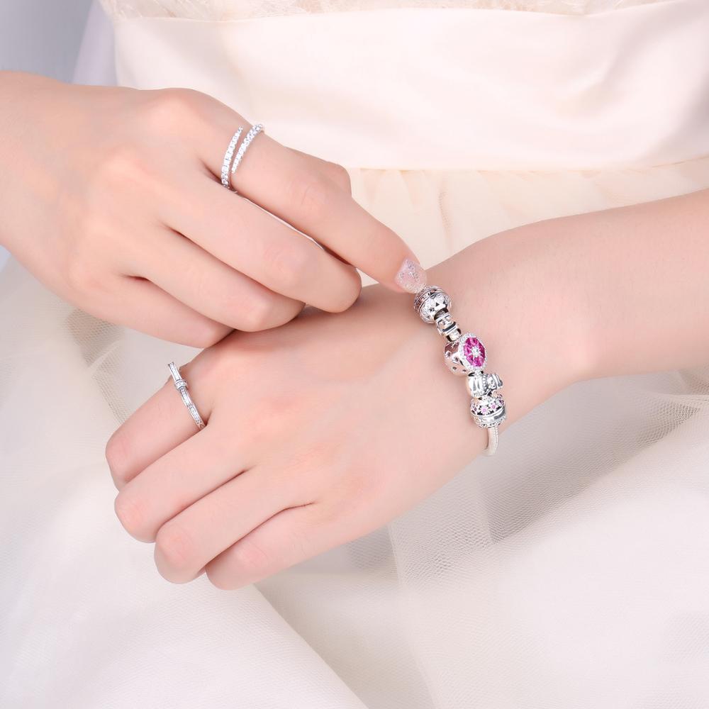 JewelryPalace Love You 925 Sterling Silver Beads Charms Silver 925 Original For Bracelet Silver 925 original Bead Jewelry Making