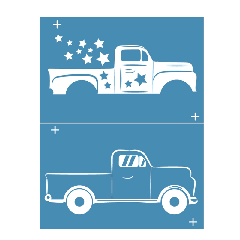 Car Self-Adhesive Silk Screen Printing Stencil Reusable Sign Stencils Painting