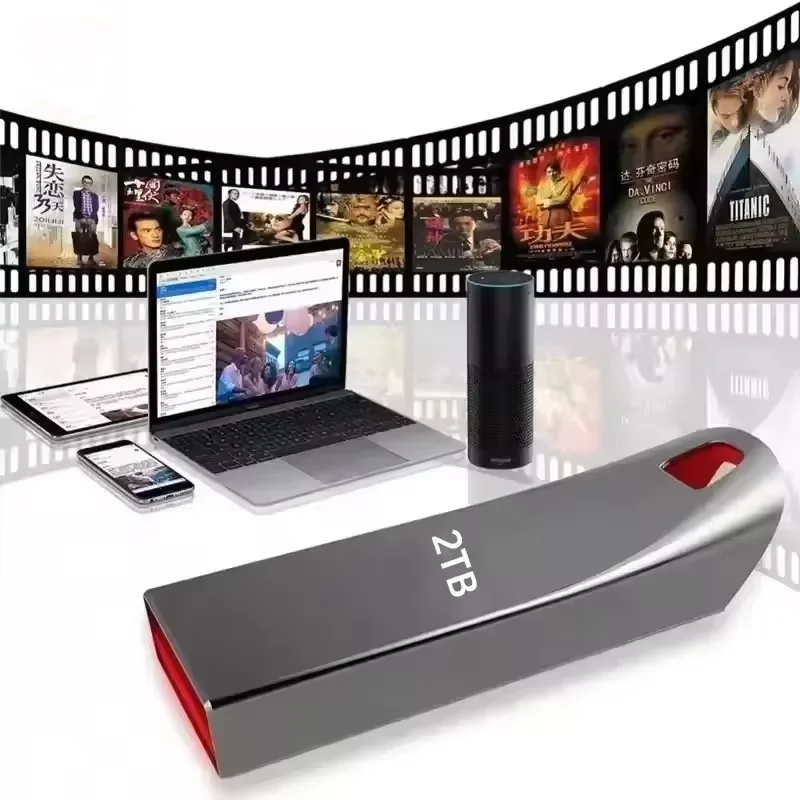 2TB USB 3.0 Flash Drives Metal High Speed Pendrive Portable Usb Drive Waterproof Memoria Usb 1TB 512GB 256GB Flash Disk