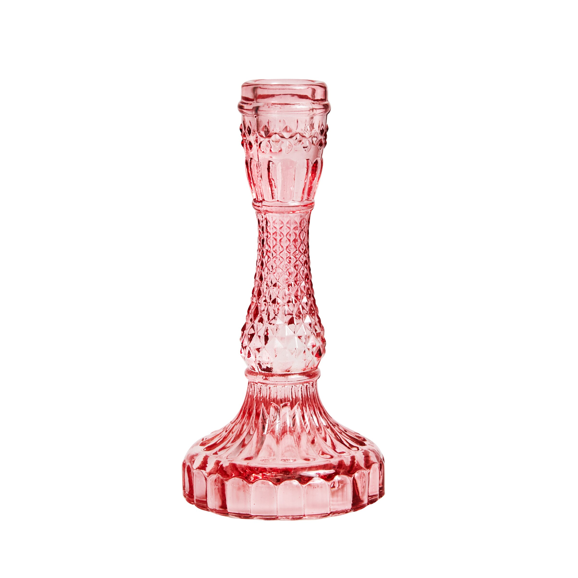 Vintage kristall ljushållare dekoration bröllopsbord kristall ljusställ kristall kandelaber avsmalnande hållare: 17cm rosa