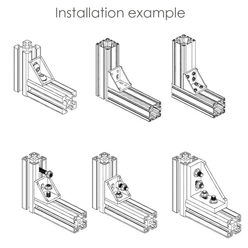 10pcs/25pcs Corner Bracket Right Angle 20 Series Aluminum Brackets for Connector Aluminium Profile CNC Router