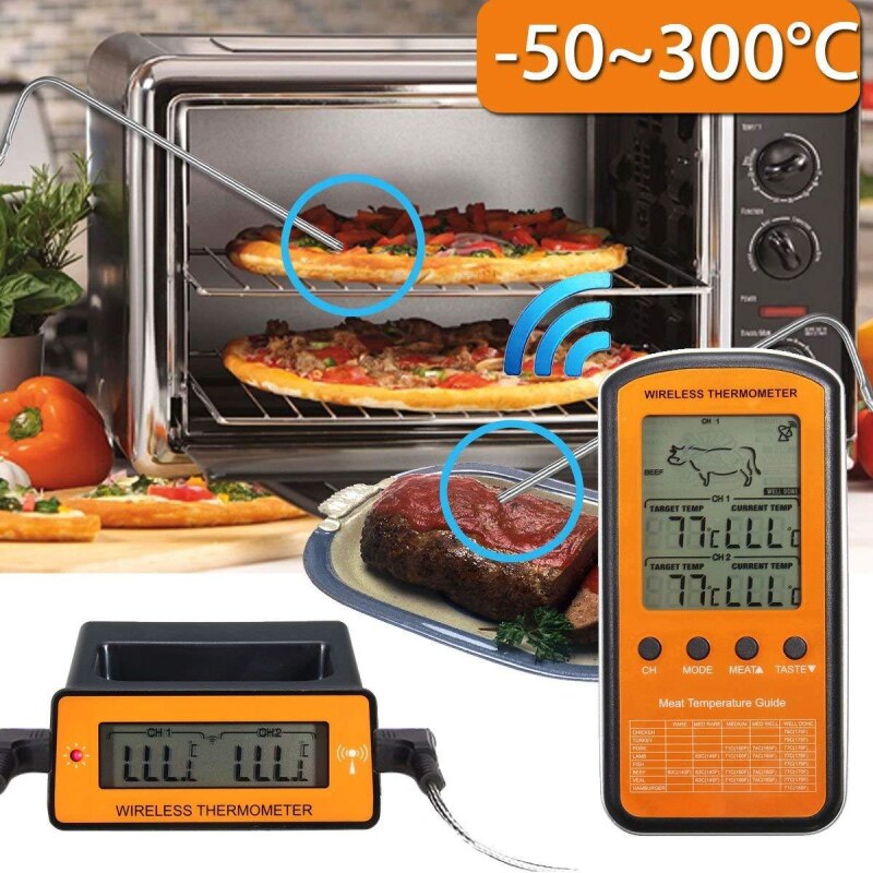 Nuttig Voedsel Koken Smart Draadloze Barbecue Thermometer met Zes Bluetooth Probes App Controle Vlees Timer Oven Grill Thermometer