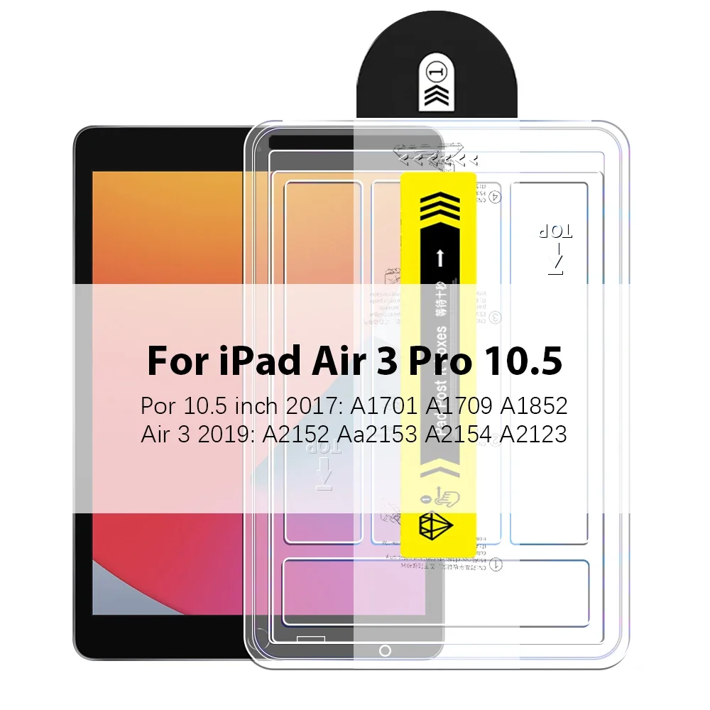 Tempered Glass Screen Protector For Ipad Pro 13 11 M4 12.9 10 9 10th 9th Generation Air 5 4 3 2 M2 Mini 6 7 8th 10.2 Accessories: Silver