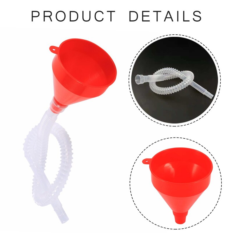 1Set Universal Car Motorcycle Filler Funnel Truck Vehicle Plastic Soft Spout Oil Pour Tool Car Styling Diesel Car Accessories