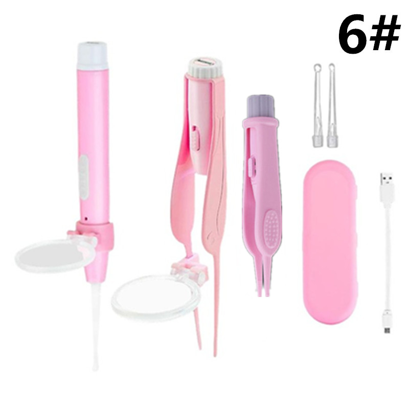 Rechargeable 1set Ear Safe Visible Moderate Painless Ear Cleaner Earwax Removal Tool Earpick: TypeA-6