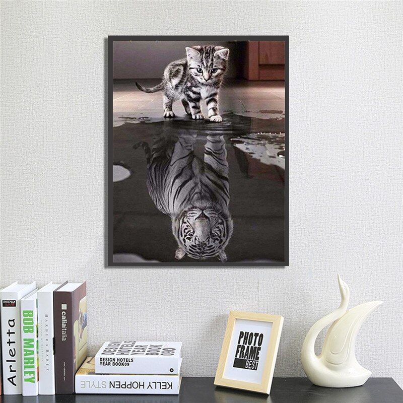 Full Square Diamond Painting Waterfall 5D DIY Diamond Embroidery Mosaic Landscape Art Kits Home Decoration 40cm x30cm: 1