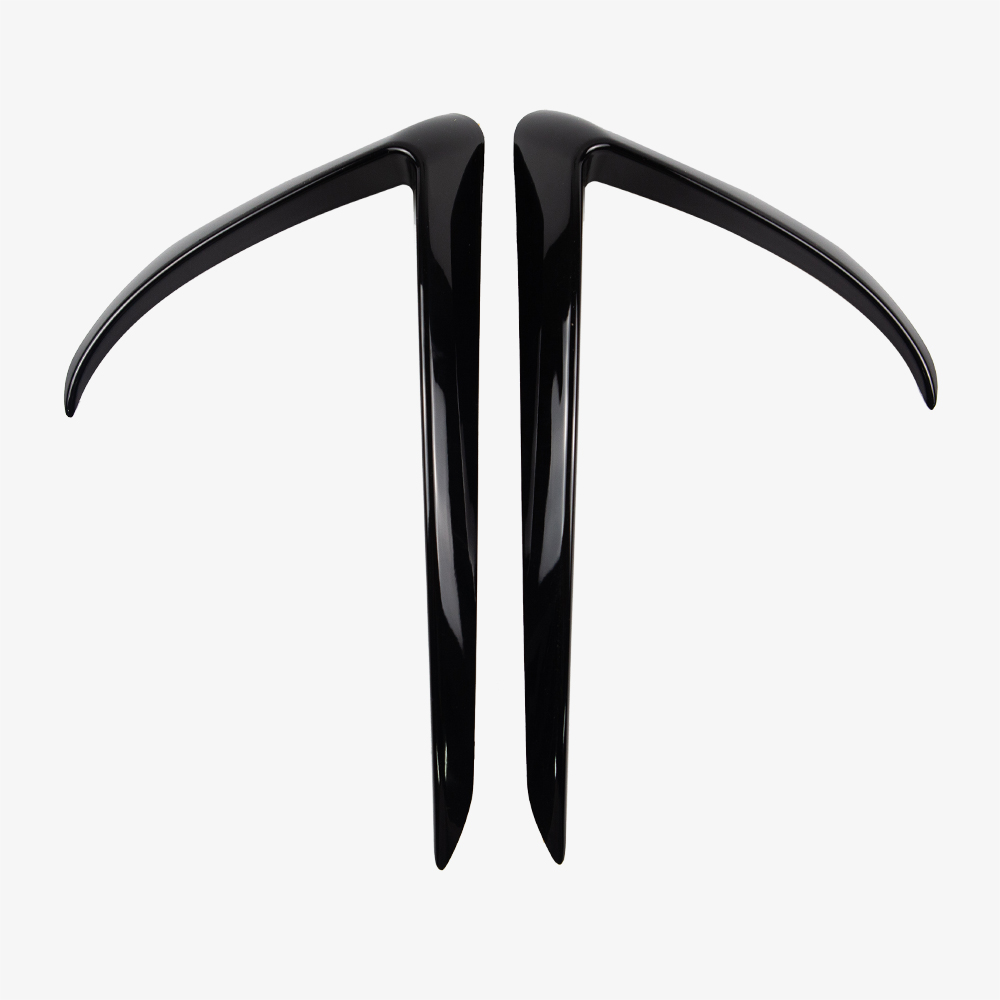 Front Blade Trim Voor Tesla Model 3 Abs Koolstofvezel Auto Styling Decor Modificatie Mistlicht Spoiler Light Blade -2022: Black