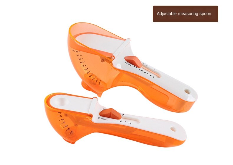 ZLCA cuchara medidora ajustable 5ml-30ml herramientas para cocinar y hornear accesorios de cocina taza medidora de plástico con cucharas de escala: S AND L