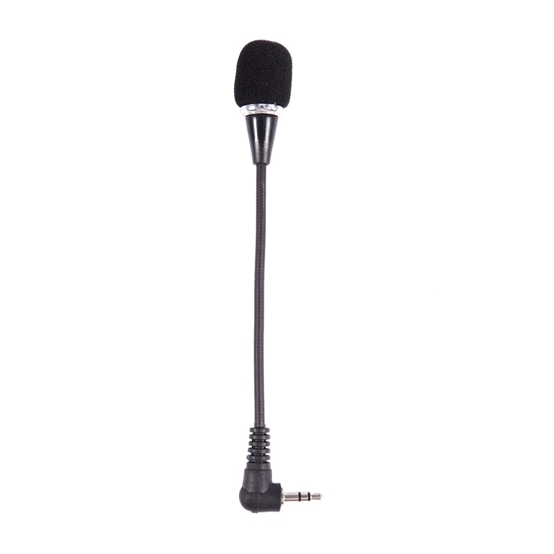 Flexible 3.5mm Jack Mini Microphone Mic For PC Laptop Desktop Skype Yahoo Black: Default Title