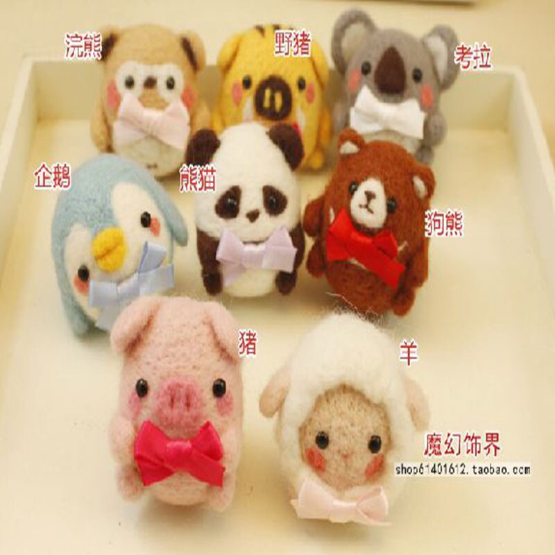 Jiwuo okrągłe lalki DIY wełna filcowanie igłą pakiet materiałów wełna filc rękodzieło szturchać zestaw zestaw robić rękodzieła filcowanie igłą kreatywny prezent