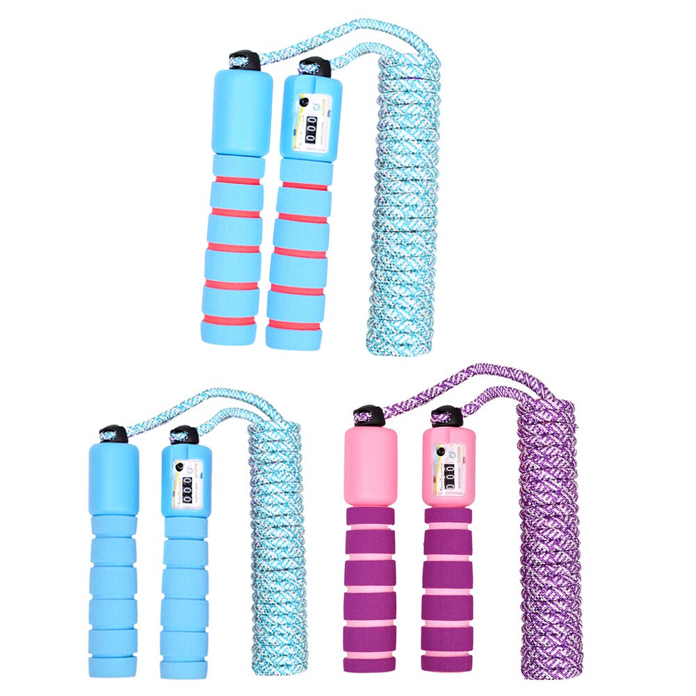 2.6m Adjustable Jump Rope with Counter Sports Fitness Counting Skipping Rope Trainers Core Slid Fitness Gliding