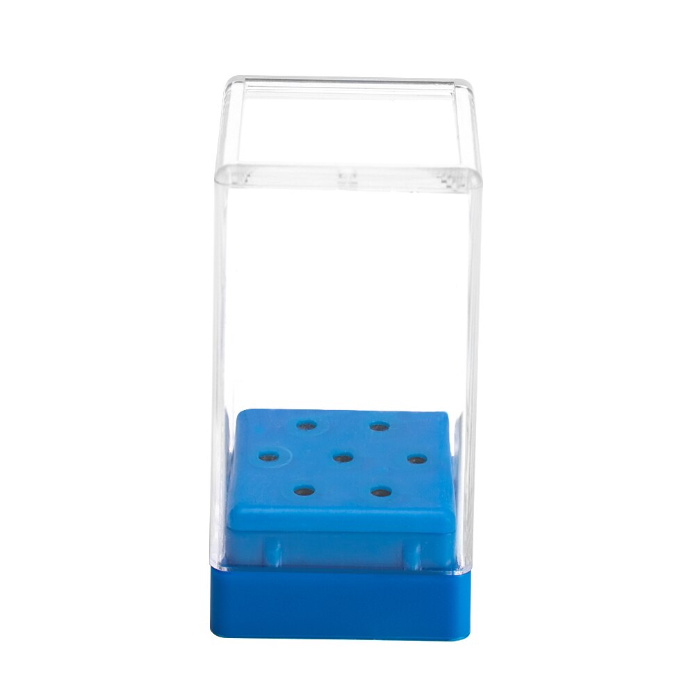 LadyMisty Nail Boor Opbergdoos Nagelvijlen Stand Display Container Frees Case Container Manicure Gereedschap: blue