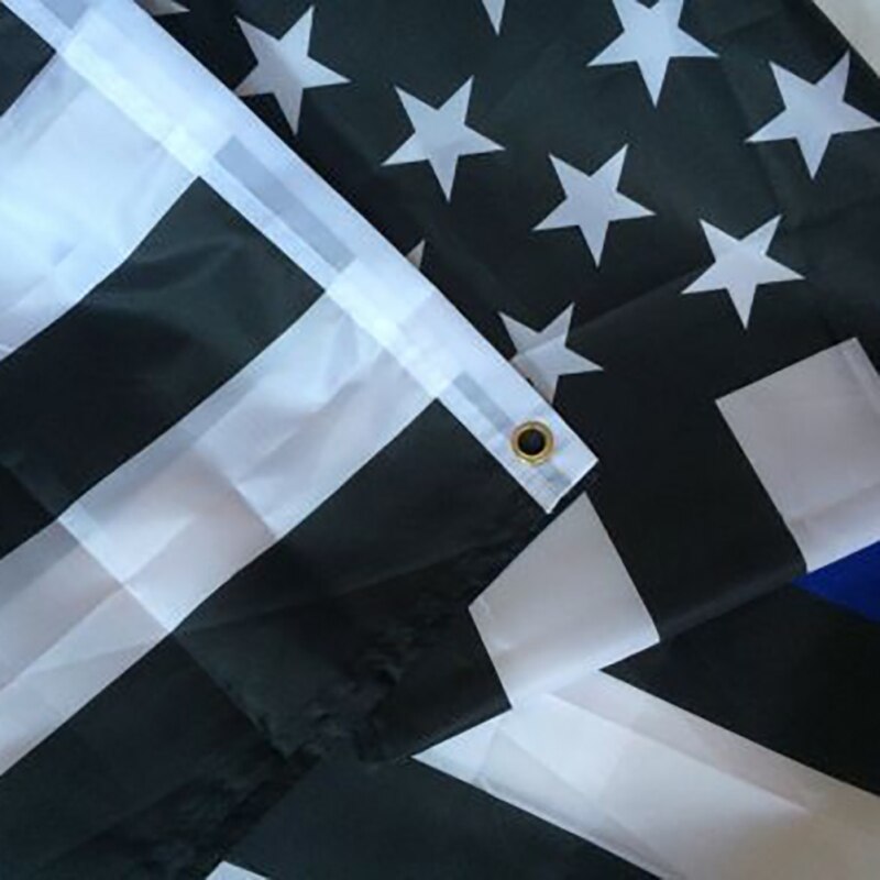 Blau Schwarz Amerikanische Flagge Blau Linie UNS Flagge Für Unterstützung Polizei Und Polizeibeamte