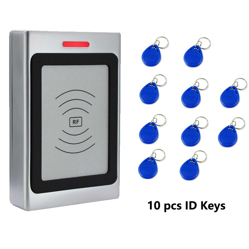 RFID Access Control Card Reader Machine 125Khz RFID Security Proximity Entry Door opener IP67 Waterproof 10000 user WG 26/34: AC and 10 Key