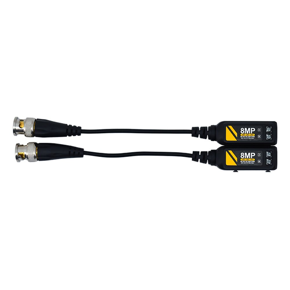 Connecteur Balun vidéo HD 8MP BNC | 1 paire de Support, canal de signal de caméra HD AHD/CVI/TVI