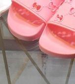 Sommarsandaler pojkar och flickor svarta tofflor barn ihåliga tofflor: Rosa / 27