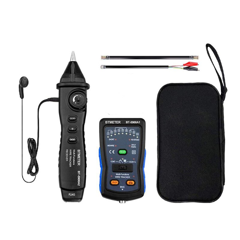 BT-5900A1 Cable Finder Tone Generator Probe Kit Wire Tracker Toner Ethernet LAN Network Cable Tester Telephone Tester