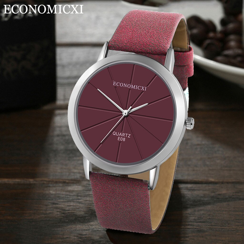 Vrouwen Mode Romeinse Cijfers Horloge Faux Leather Analoge Quartz Horloges Horloges Voor Vrouwen