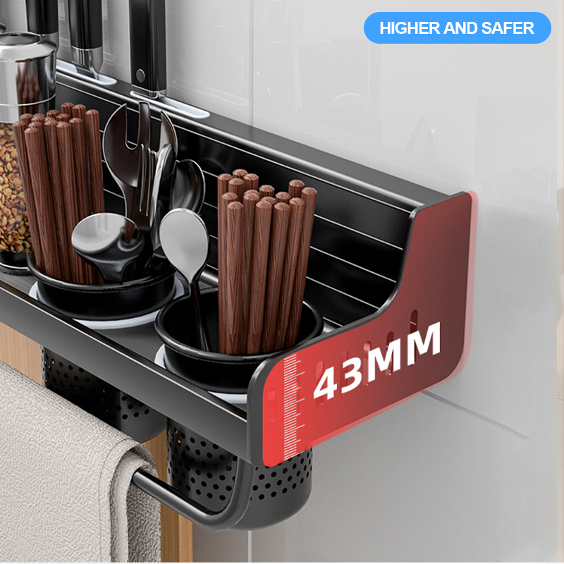 Kichen Organizer Zauberstab-montiert Gewürze Raum Regal Aluminium Multifunktions Kichen schlagen-freies Regal Lagerung Organizer Gestell für Gewürz