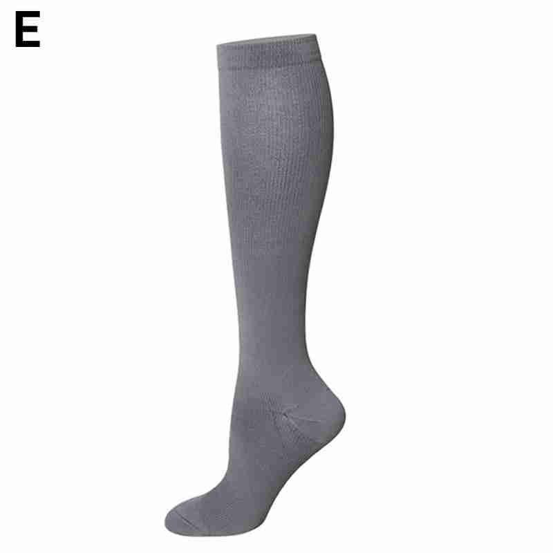 Chaussettes à Compression pour soulager les varices, bas de Compression pour les genoux, unisexe, couleur, cuisses hautes, chaussettes longues en Nylon,: E / S
