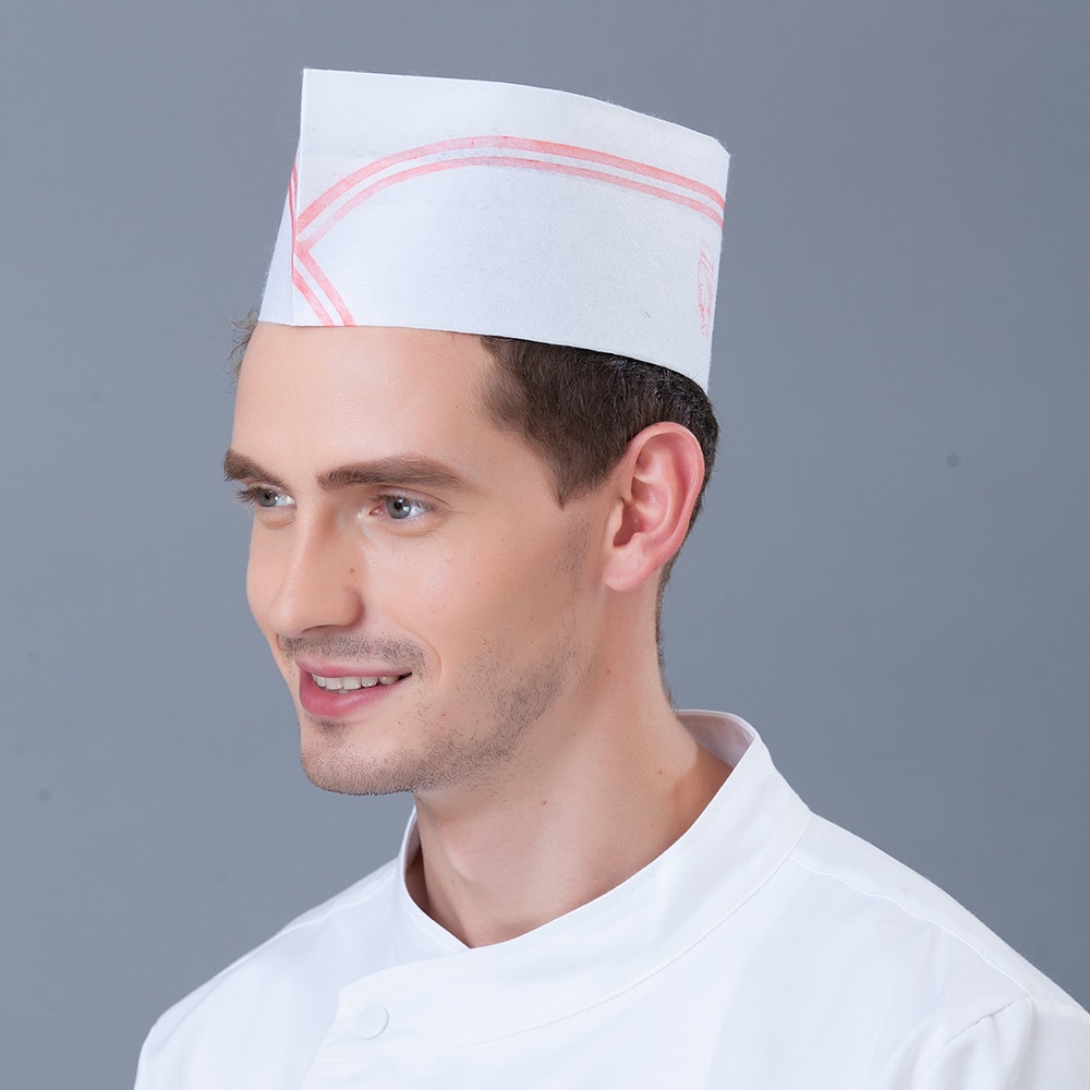 Chapeaux de Chef jetables, chapeau de cuisine pour Restaurant, Service de restauration, vêtements de travail, hôtel, pâtisserie, Cocinero Gorro, 20 pièces