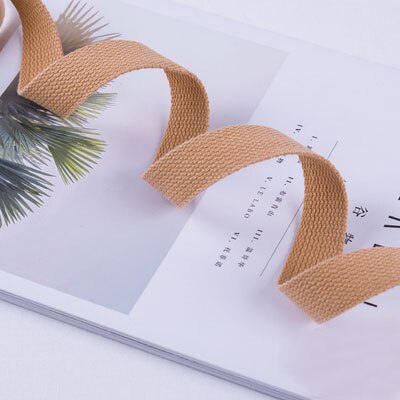 2 Meter 25 Mm Canvas Lint Riem Zak Katoen Singels Polyester/Katoen Singels Knapzak Strapping Naaien Zak Riem accessoires: Khaki