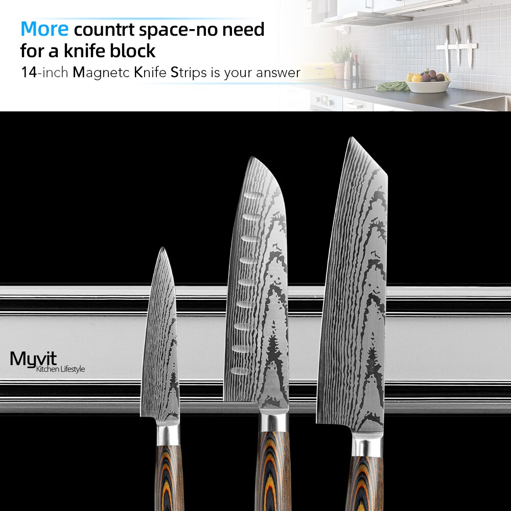 Magnetic Knife Holder Wall Mount Block Storage Holder Strong Magnetic knife stand Kitchen Accessories Organizer