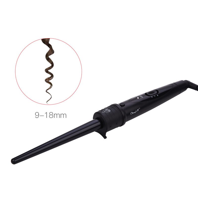 CkeyiN – baguette pour boucler les cheveux, outil de coiffure en céramique, pour les cheveux longs, grandes vagues de plage, 9-18mm/19mm/25mm/32mm, 51: 09-18MM