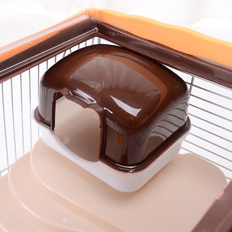 Jaula para hámster, Castillo grande, doble rueda transparente, cuenco de comida, jaula deslizante para hervidor, segunda capa, suministros para hámster AP11211543