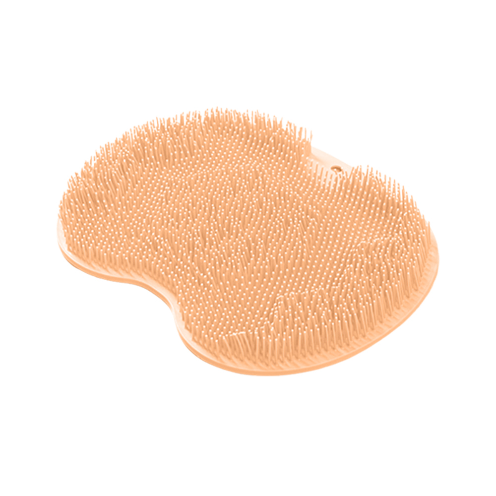 Foot & Back Scrubber Body Shower Brush Reusable Silicone Brush Foot Wash Mat Bathroom Non-slip Bath Mat Foot Anti-slip Mat Bath: black