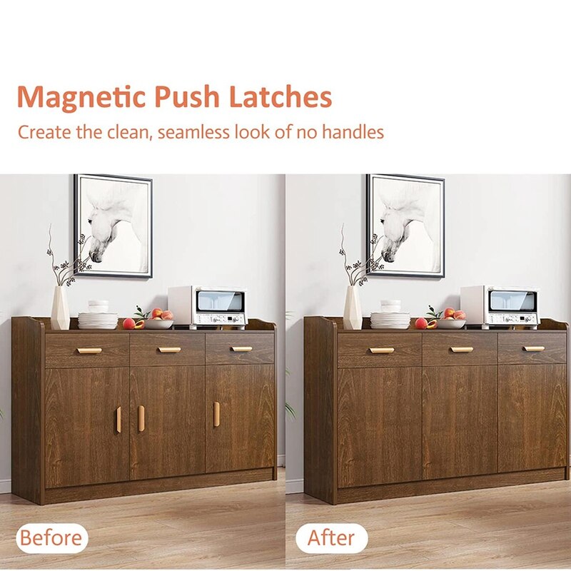 Push Latches Push to Open Door Catches Push to Close Magnetic Latch Touch Opener for Draw Kitchen Cabinet