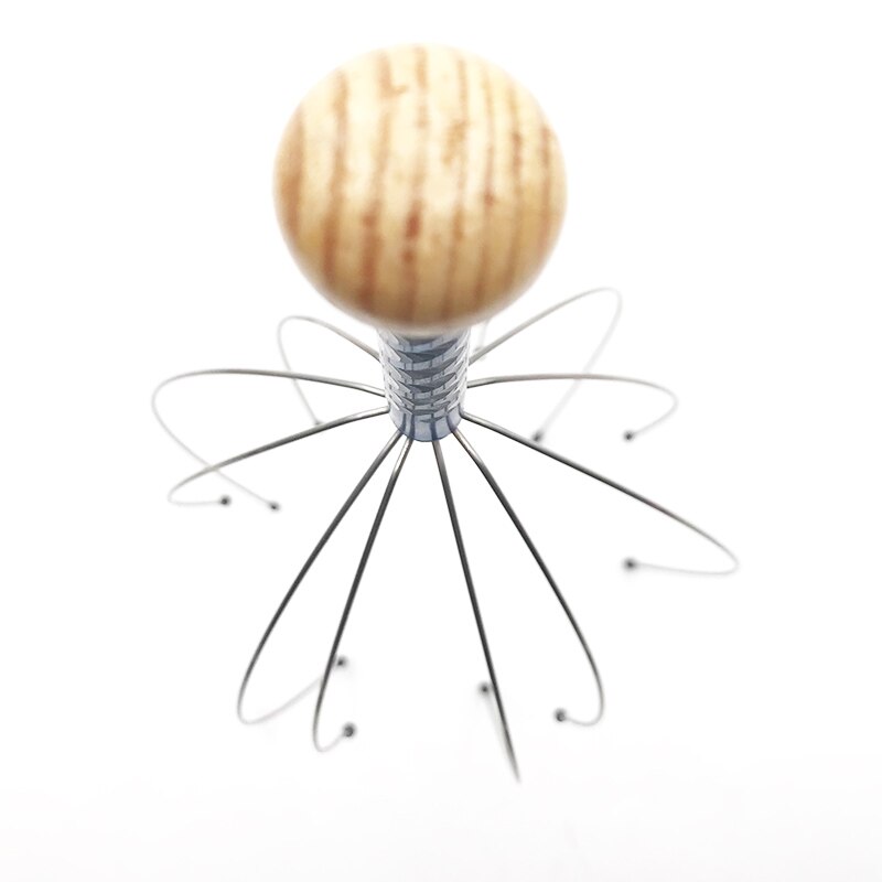 1 pc cabeça de polvo couro cabeludo relaxamento massagem alívio da dor corpo massageador liberação de estresse relaxante garra metal dispositivo massageador unisex