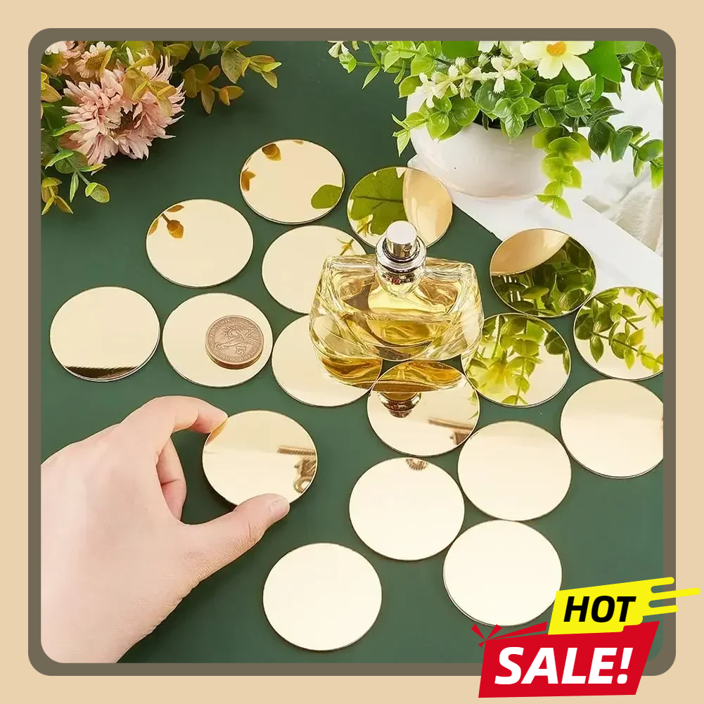 100 Uds 2/3/4cm DIY objetos pequeños pegatinas de mosaico cuadrado espejo redondo pegatinas de pared acrílicas accesorios artesanales pegatinas de fondo