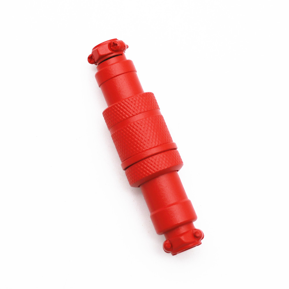 Colorful Matt Cyan Dark Gold Red Black GX16 Aviator Socket Docking 4 Core 4Pin Male&amp;Female for Keyboard Coiled USB Type C Cable: MattGX16 Red