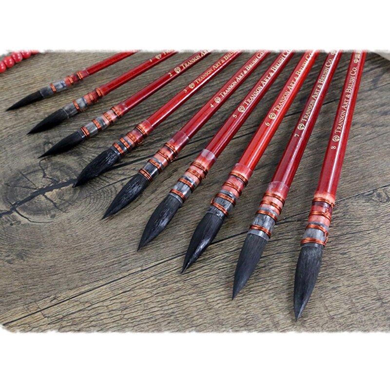 Squirrel Fur Hair Watercolor Paint Brush Ancient Rhyme Painting Brush Art Supply