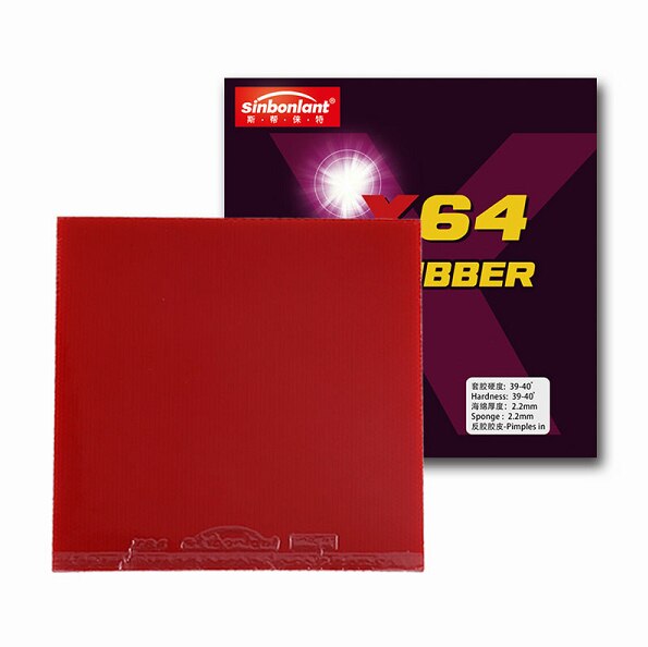 Sinbonlant table tennis rubber X64 2.2mm sponge table tennis rackets racquet sports pingpong rubbers: Red