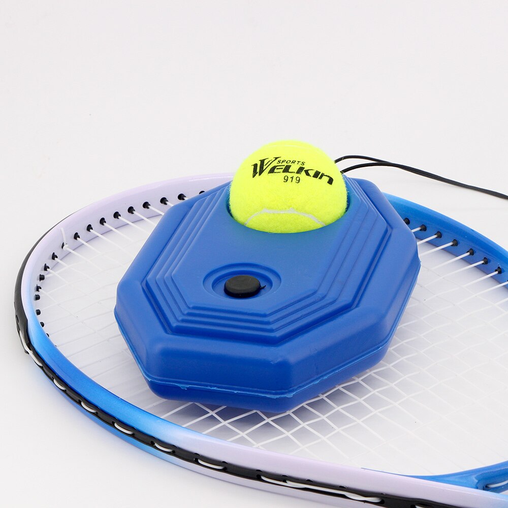 Tennis træner træningshjælpeværktøjssæt med elastisk rebkugleøvelse, selvstændig rebound træning, træningskugle, basetræner