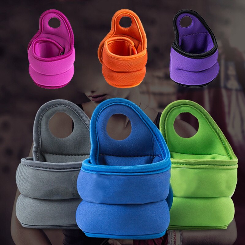 2PCS 1kg Running Walking Hand Wrist Weights Sandbag Iron Sand Invisible Fitness Boxing Strength Training Equipment