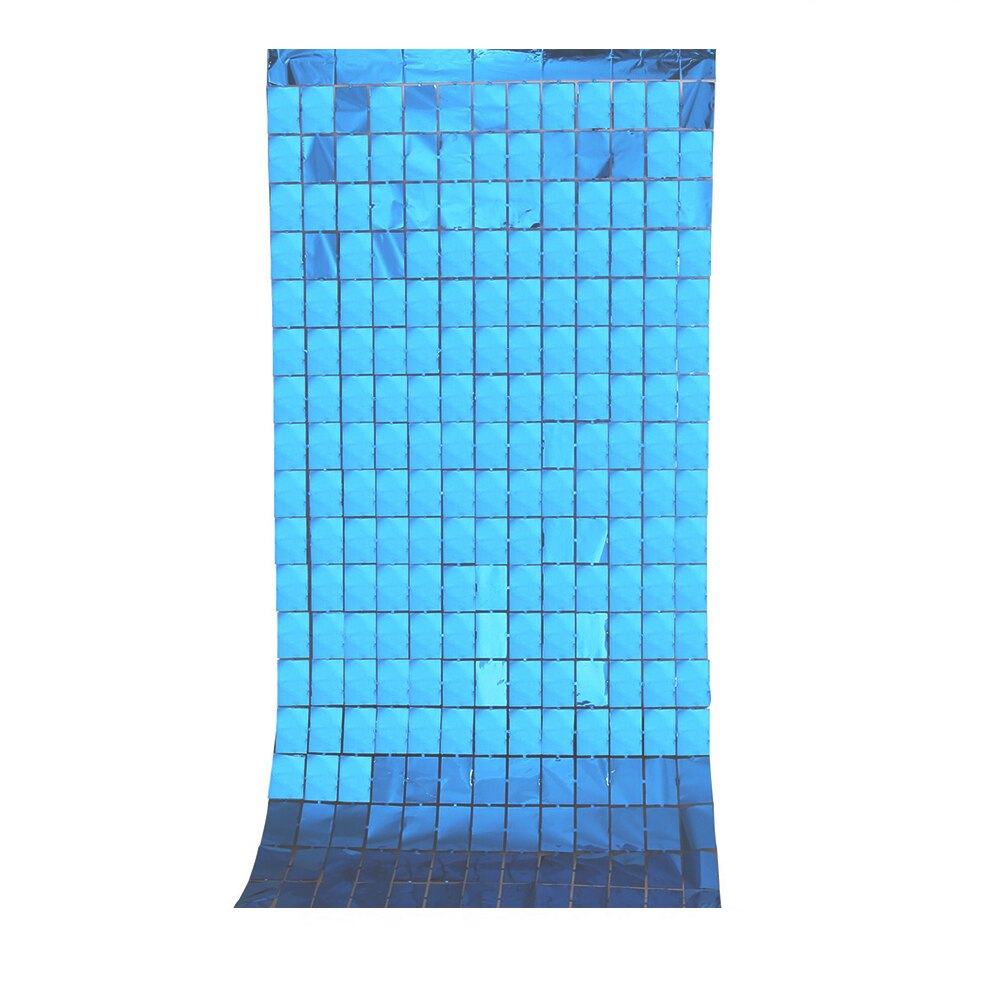 Rose Gold Curtain Background Birthday Party Decor Shimmer Wall Backdrop Curtain Baby Shower Wedding Sequin Party Background: Light blue 1M x 2M