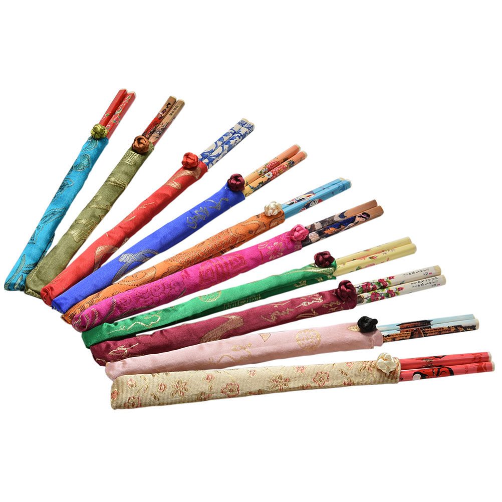 1 Paare Natürliche Bambus Stäbchen Hashi Individuelle Klassische Gewickelt Traditionellen Jahrgang bunte Handgemachte Chinesische Abendessen 24cm