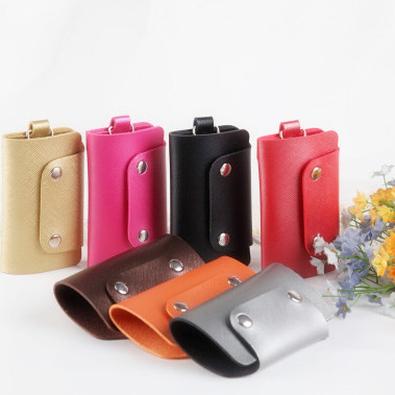 1Pc Auto Sleutelhanger Key Holder Bag Pu Lederen Huishoudster Houders Sleutelhanger Case Wallet Cover Key Houders